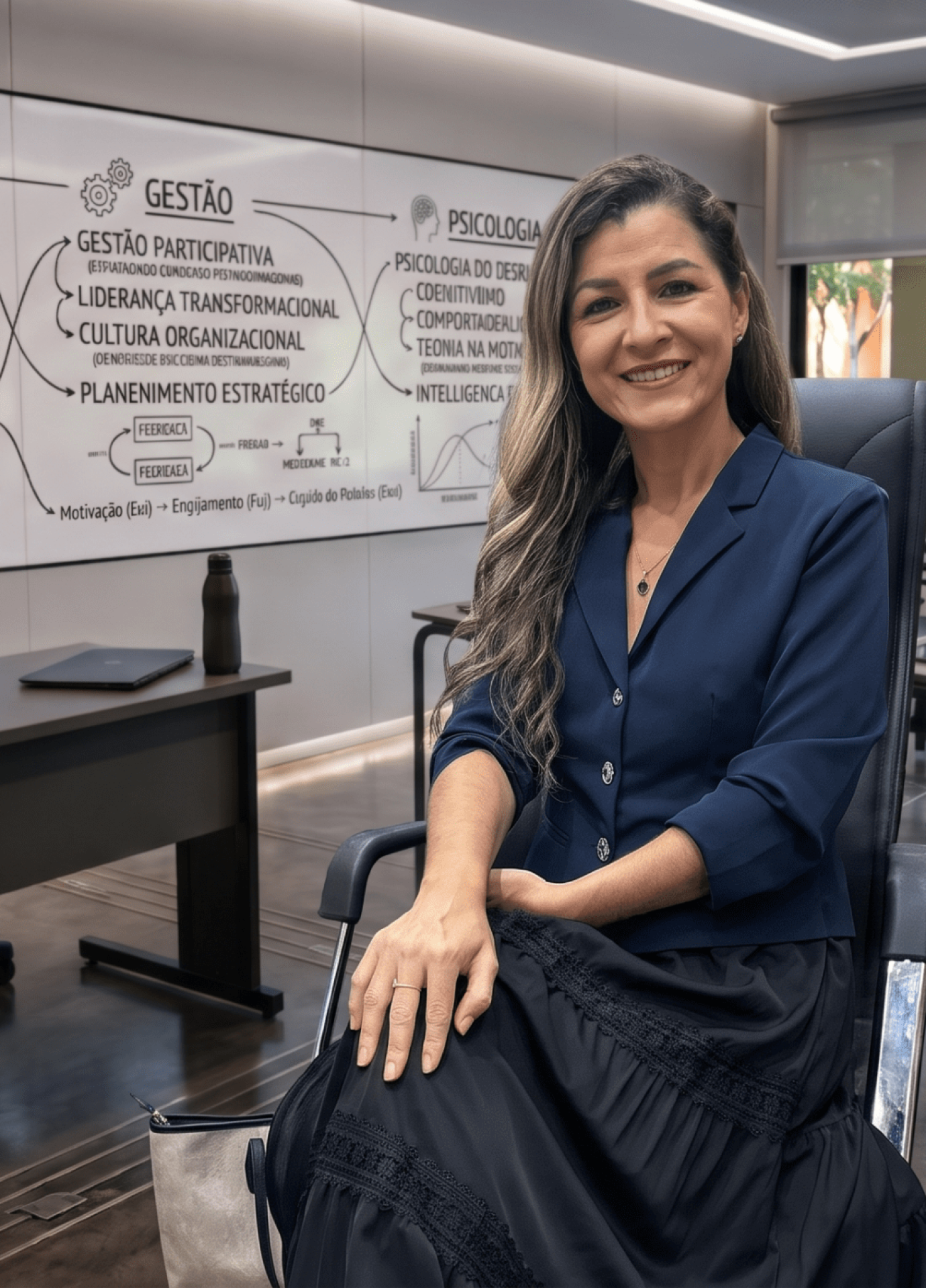 Psico Yovana docente sala de aula quaro branco